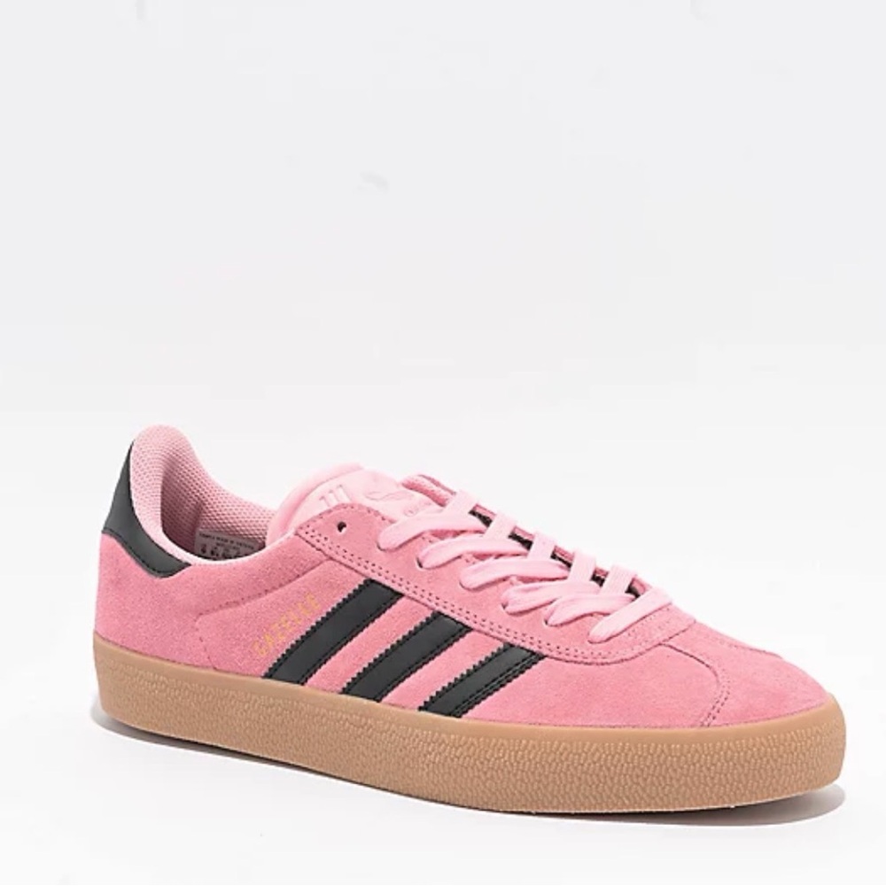 Adidas Women's Pink and Black Sneakers // Gazzelle